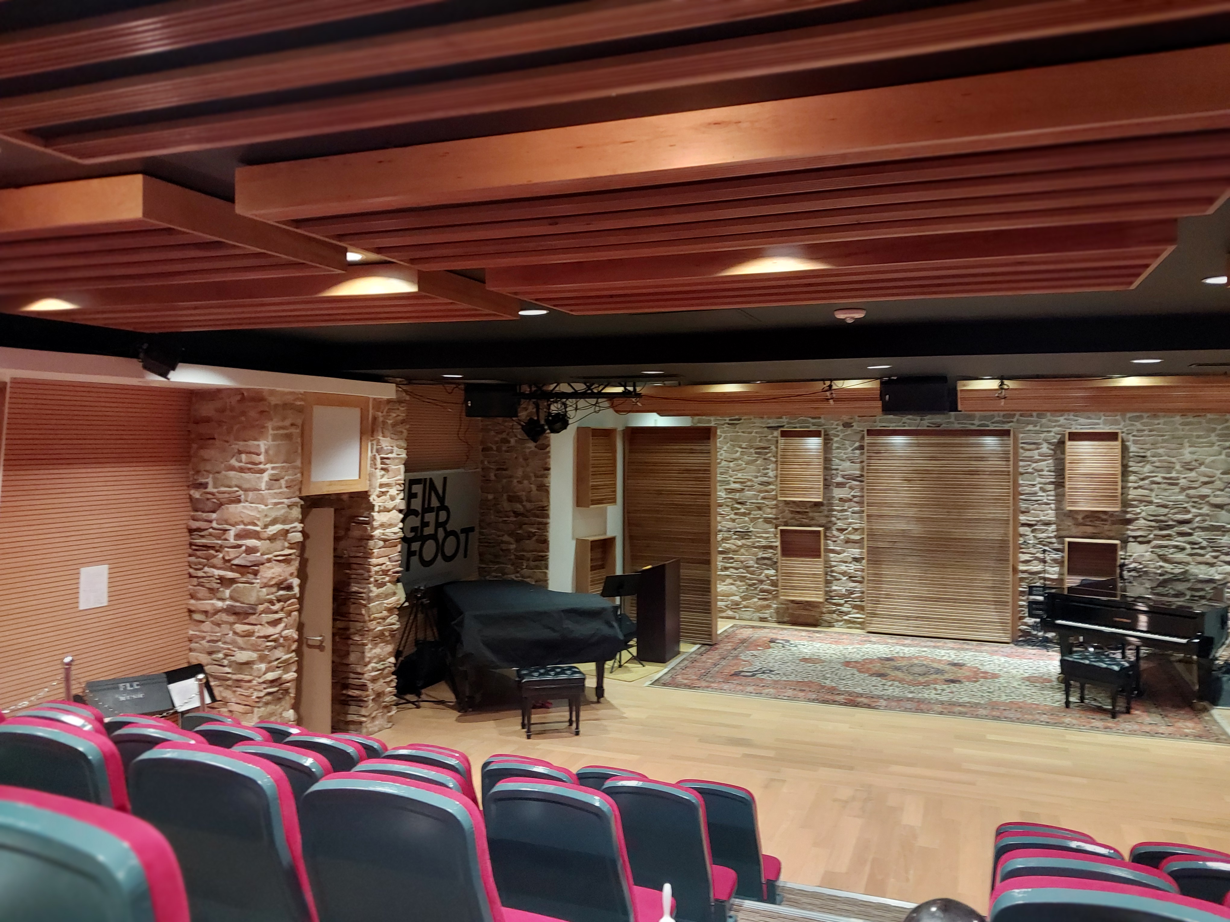 E1 Studio 247 creative space and stage area